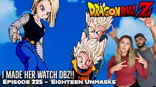 ANDROID 18 UNMASKS MIGHTY MASK! DABURA STEPS INTO FIGHT GOHAN! Girlfriend's Reaction DBZ Episode 225