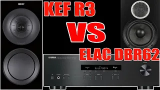 KEF R3 vs ELAC DBR62 / Yamaha R-S 202 Stereo Receiver / Bookshelf Speakers