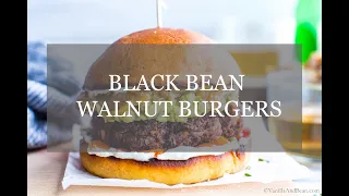 Black Bean Walnut Burgers Burgers with Saucy Sweet Onions