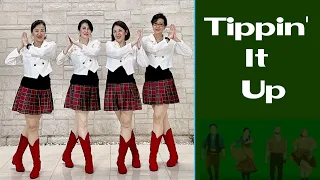 Tippin' It Up Line Dance (demo & count)