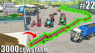 3000 COWS FARMER CREATES THE PERFECT SILAGE TRANSPORT SYSTEM | Farming Simulator 22