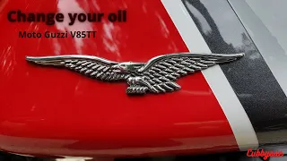 Oil Change on the Moto Guzzi V85tt