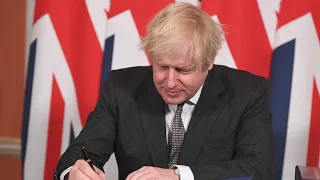 Boris Johnson signs post-Brexit trade deal with EU