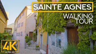4K Virtual Walking Tour - SAINTE-AGNES, Beautiful Medieval Village - Exploring Attractions of France