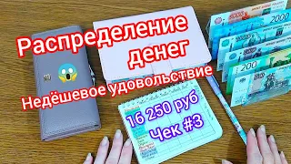 🧮 Распределение денег по конвертам 🗂️ Чек#3🧾16 250 руб 💸Недешевое удовольствие 😱 #бюджет #финансы