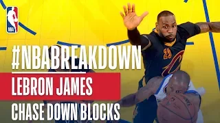 NBA Breakdown - LeBron James' Chase Down Blocks