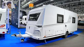 Knaus Yaseo epower 500 DK Caravan Camping travel trailer for ecars 2024 walkaround + interior K1498
