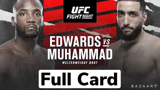 UFC Fight Night: Edwards vs. Muhammad Full Card Predictions!!!!! #UFCVegas21