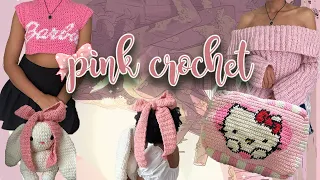 🎀💗 Pink Crochet: Coquette, Barbie, Hello Kitty 🌸