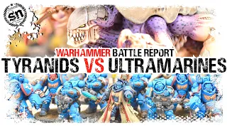 Warhammer 40,000 (Battle Report) Tyranids vs Ultramarines