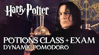 POTIONS AMBIENCE: CLASS + EXAM 📜 Harry Potter ASMR Hogwarts Pomodoro, Snape Dynamic Pomodoro Timer