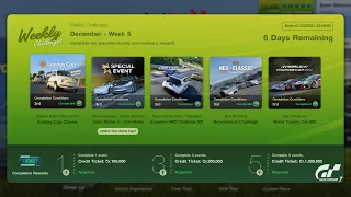 Gran Turismo 7 | Weekly Challenge December Week 5 All Events & Total +Cr3,000,000 [4KPS5]