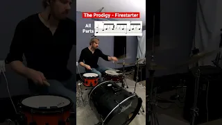 Firestarter by The Prodigy drum tutorial #drumbeat #firestarter #theprodigy