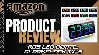 Found on Amazon | RGB LED Digital AlarmClock TX-5 Review