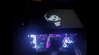 JOKER themed computer build with two screen built into case.