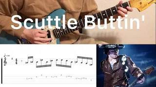 Stevie Ray Vaughan - Scuttle Buttin' (guitar cover with tab)