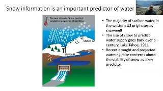 New insights into the role of snow and machine learning tools in water supply prediction