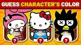 Guess the character by voice line quiz and by colors - sanrio | hello kitty, kuromi, cinnamoroll