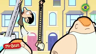 Não olhe para baixo, Sr. Bean | Clipes engraçados do Mr Bean | Mr Bean em português