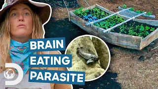 The Raneys Help STOP Brain-Eating Parasites With A “Flying Food Canoe” | Homestead Rescue