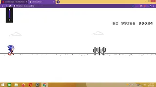 How to change dino to sonic in chrome dino game