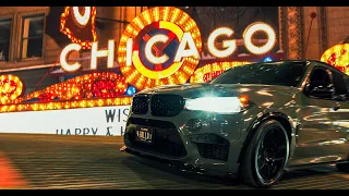 Nardo Gray BMW X5 M ripping downtown Chicago