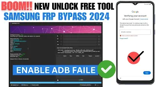 BooM!! SAMSUNG FRP BYPASS FREE METHOD 2024 | ENABLE ADB FAILED FIX | ONE CLICK FRP BYPASS TOOL
