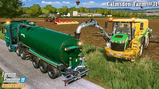 Spreading Digestate. Discing a Field & Mowing Grass🔸Calmsden Farm #31🔸Farming Simulator 22🔸4K