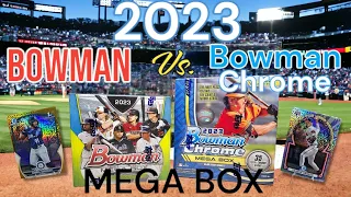 2023 Bowman VS. Bowman Chrome Baseball MEGA BOXES. Numbered Gold for the WIN...