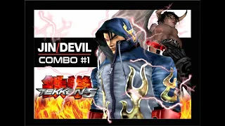 Tekken 5 - Jin & Devil Jin - Exhibition Best Combo - #viral #trending  #youtube