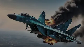 Horrifying Moment ! Crazy Action of US F-16 COMBAT Jet Pilot Shoots Down Russian Su-34 II