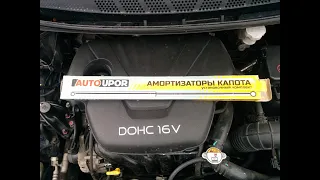 Установка газовых упоров - амортизаторов капота на KIA CEED JD