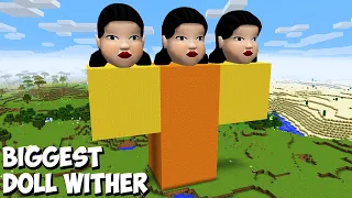 Never SPAWN the BIGGEST DOLL WITHER in Minecraft ! INCREDIBLY HUGE DOLL WITHER !