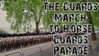 The Guards march to Horse Guards Parade #britisharmy