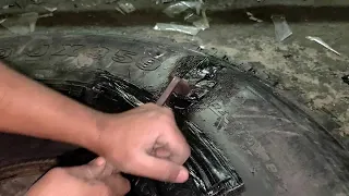 Brilliant Idea of Making a Stool from Old Tyre  Tires Are Retreaded Restoration at Tyre Repair Shop