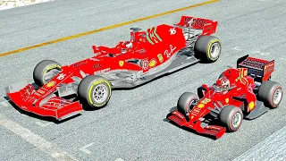 Mini Ferrari F1 2021 vs Ferrari F1 2021 at Monza GP