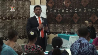 Fijian Attorney-General, Hon. Aiyaz Sayed-Khaiyum address at the doctor's induction.