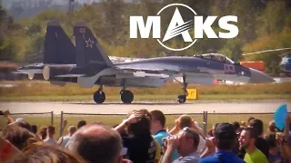 MAKS 2015 - Su-35S and Su-34 LOUD flight display - HD 50fps