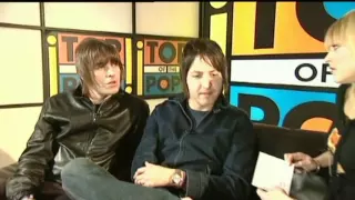 Liam Gallagher and Gem Archer (Oasis) interview for Top Of The Pops 2002