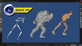 C4D QuickTip | Add ANY 3D Character to ANY Motion Capture Data