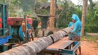 Hasil yang sangat memuaskan, penggesekan kayu kelapa di buat balok