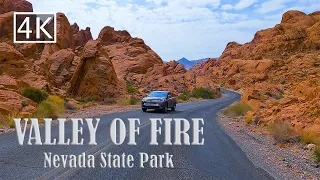 [4K] Valley of Fire State Park in Nevada USA - Scenic Drive