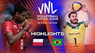 🇵🇱 POL vs. 🇧🇷 BRA - Highlights Week 3 | Men's VNL 2023