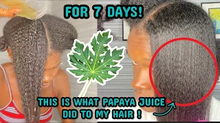 Does PAPAYA LEAF GROW HAIR ? I used papaya juice on my hair everyday for 7 DAYS