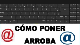 COMO PONER EL ARROBA en CUALQUIER TECLADO y COMPUTADOR. Como hacer símbolo ARROBA @