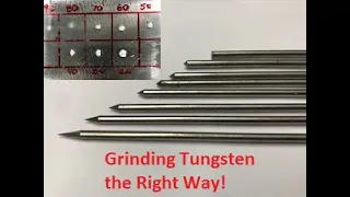 Grinding Tungsten the Right Way