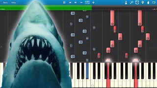 Jaws - Theme Music John Williams - Piano Tutorial - Synthesia Cover