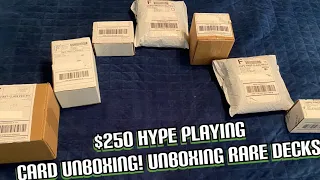 $250 Hype Playing Card Unboxing! Unboxing Rare Decks!