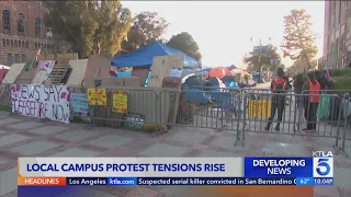 Tensions rise at campus protest