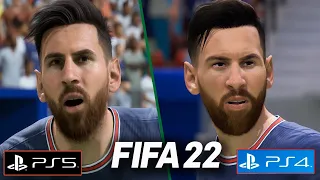 FIFA 22 - PS5 vs PS4 Gameplay and Graphics Comparison (NEXT Gen vs CURRENT Gen)